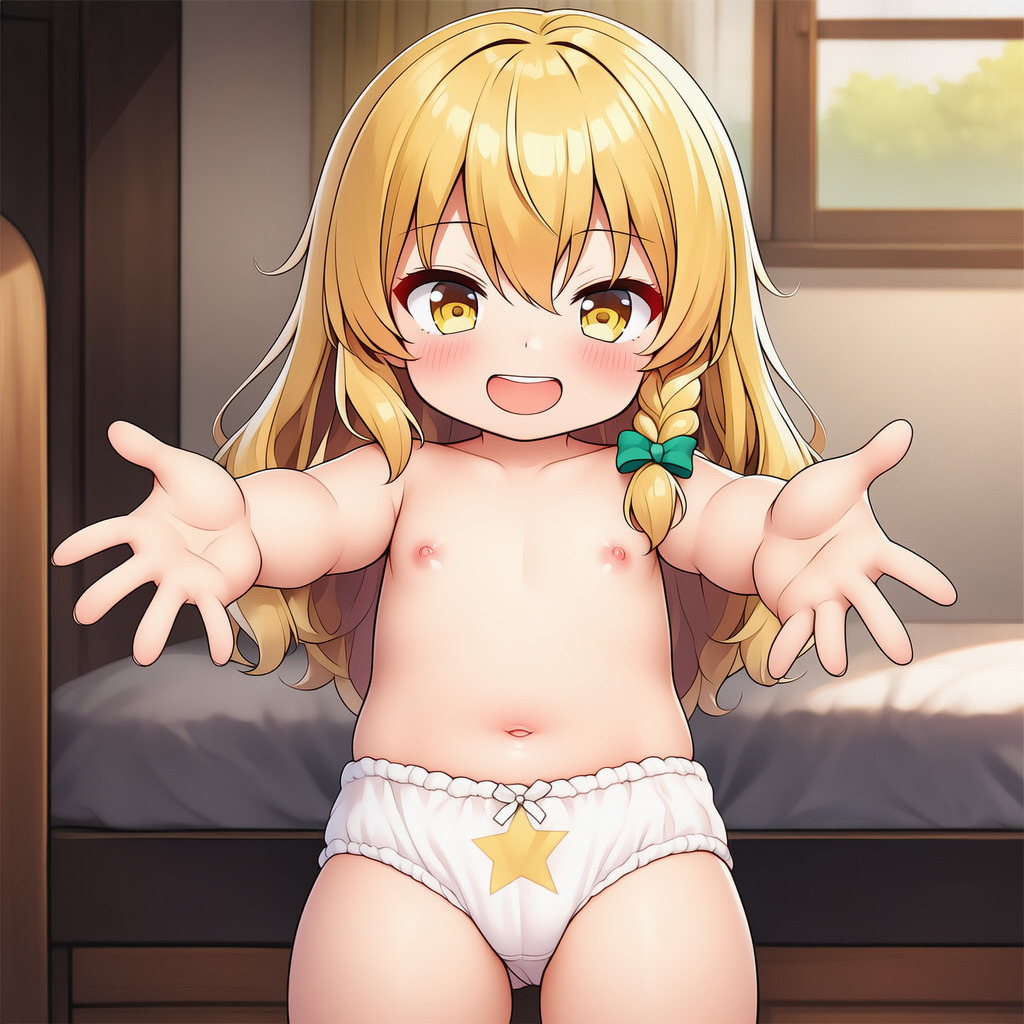 東方の霧雨魔理沙のパンツエロイラスト