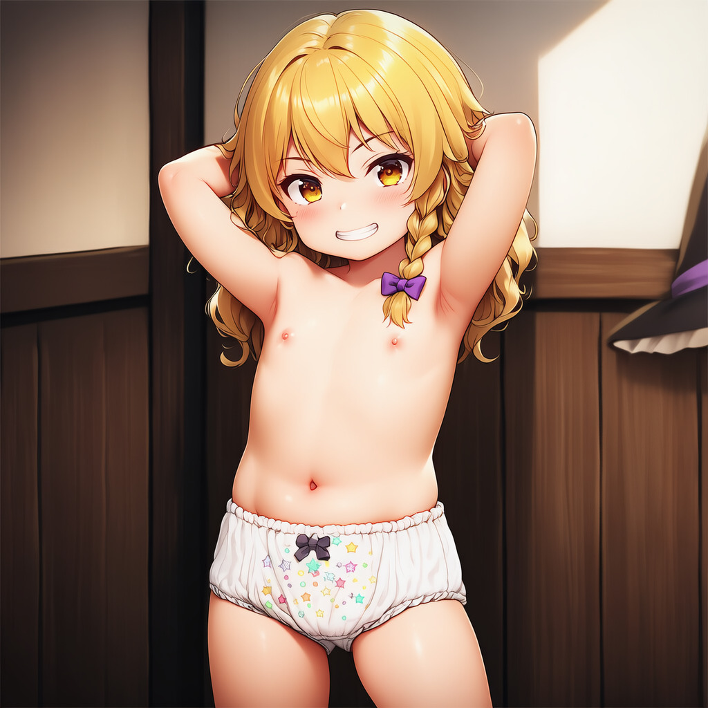 東方の霧雨魔理沙のパンツエロイラスト